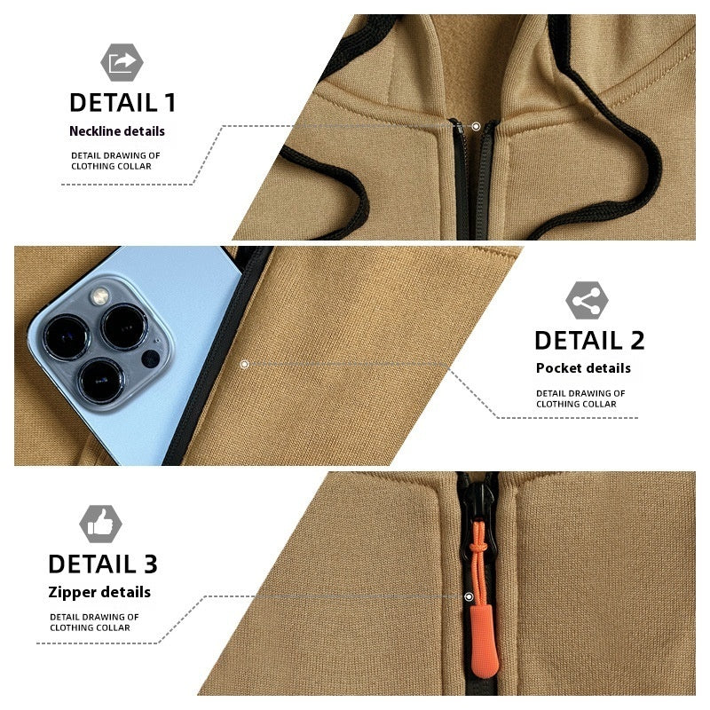 Men's Casual Multi-zipper Sweatshirt