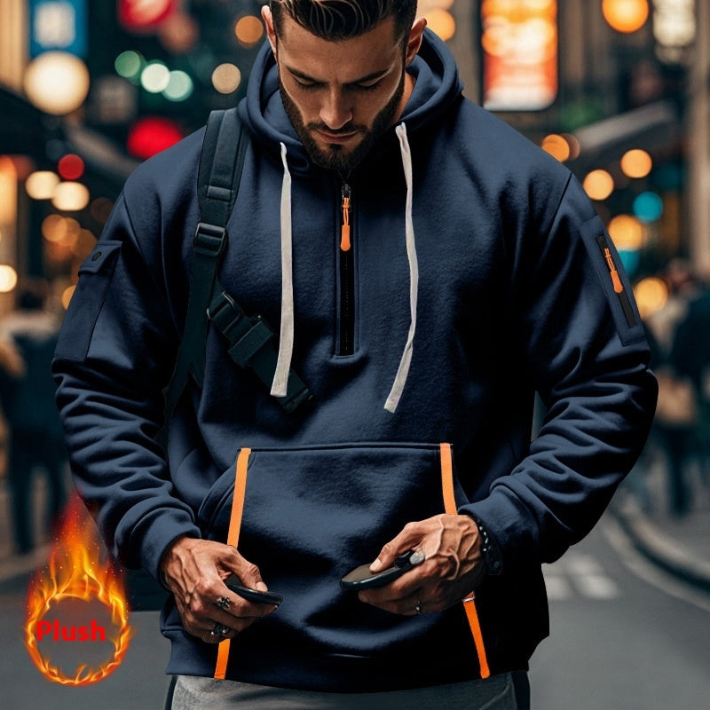 Men's Casual Multi-zipper Sweatshirt